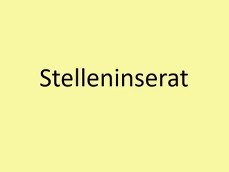 Stelleninserat