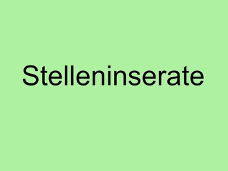 Stelleninserate